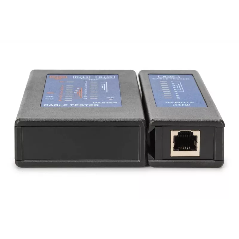 DIGITUS DN-14001-2 Belaidis tinklo kabelių testeris su PoE testavimu ir dėklu