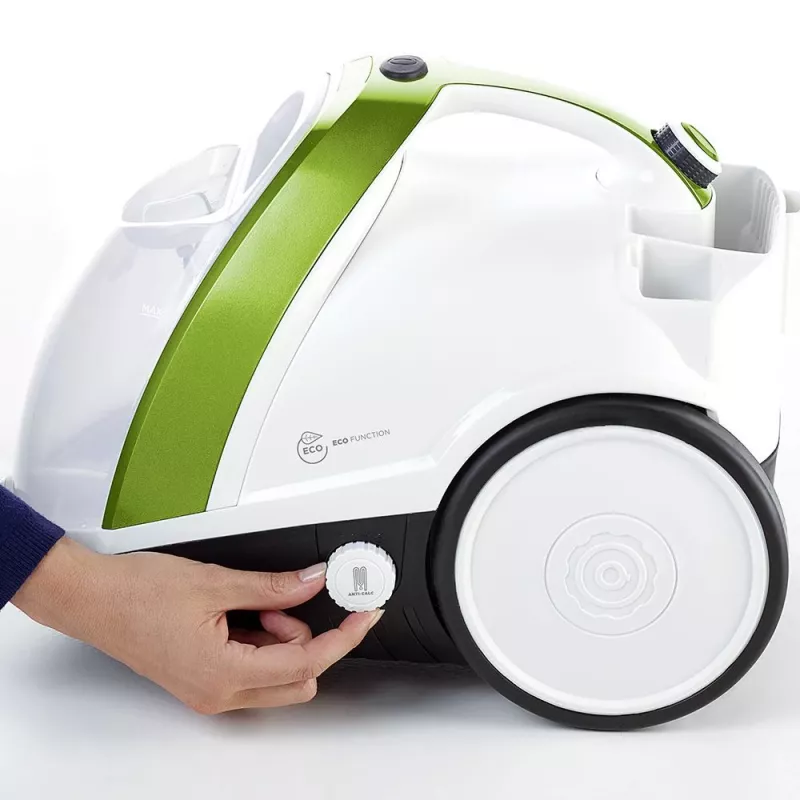 Garinis valytuvas Polti Vaporetto Smart 110 Eco, cilindrinis, 1500 W, juoda, žalia, balta