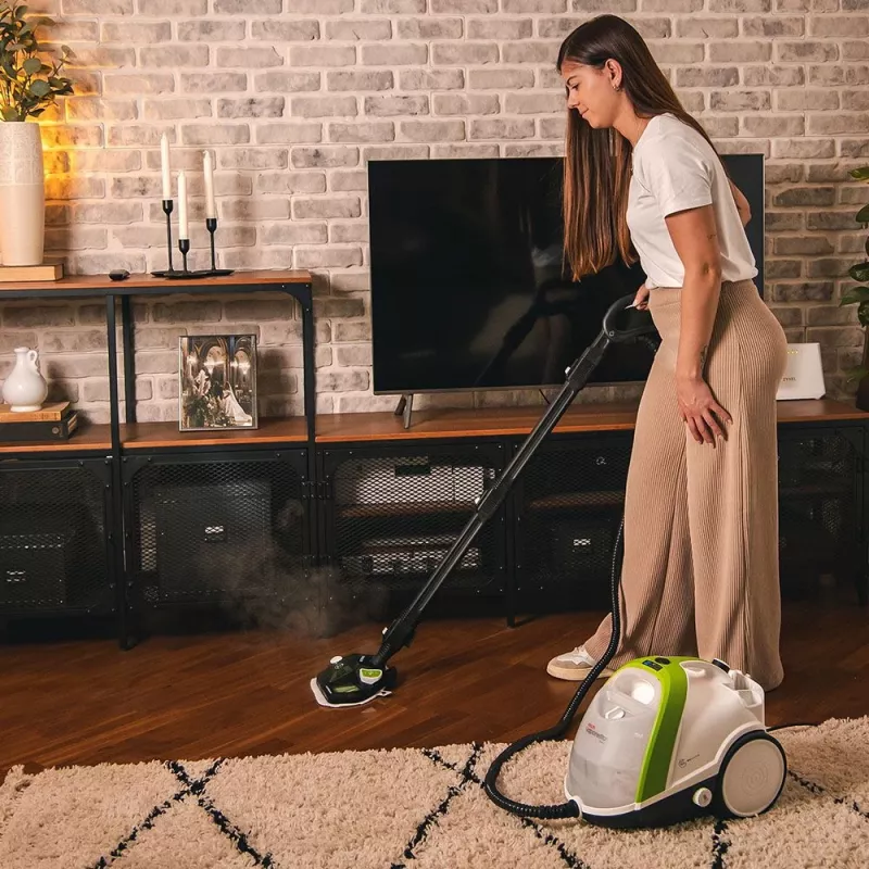 Garinis valytuvas Polti Vaporetto Smart 110 Eco, cilindrinis, 1500 W, juoda, žalia, balta