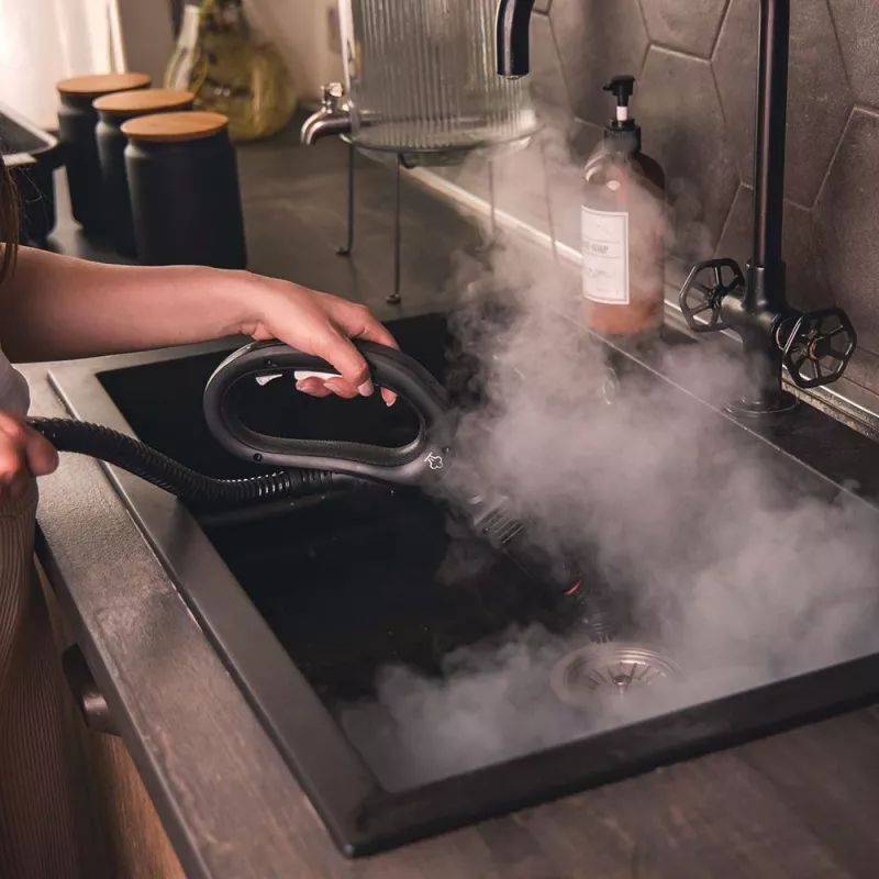 Garinis valytuvas Polti Vaporetto Smart 110 Eco, cilindrinis, 1500 W, juoda, žalia, balta