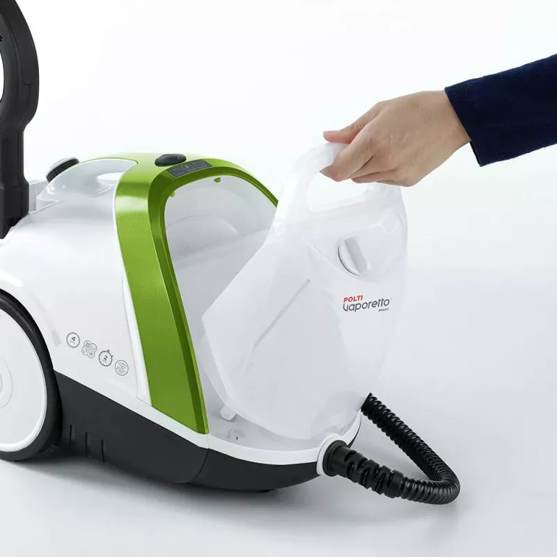 Garinis valytuvas Polti Vaporetto Smart 110 Eco, cilindrinis, 1500 W, juoda, žalia, balta