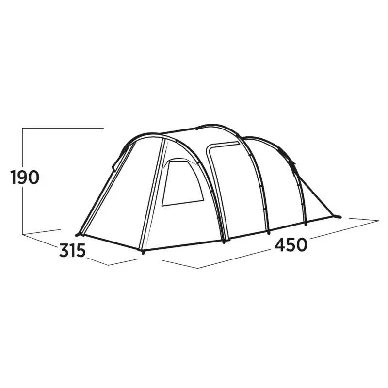 Palapinė penkiems asmenims easy camp Hidra 5, žalia