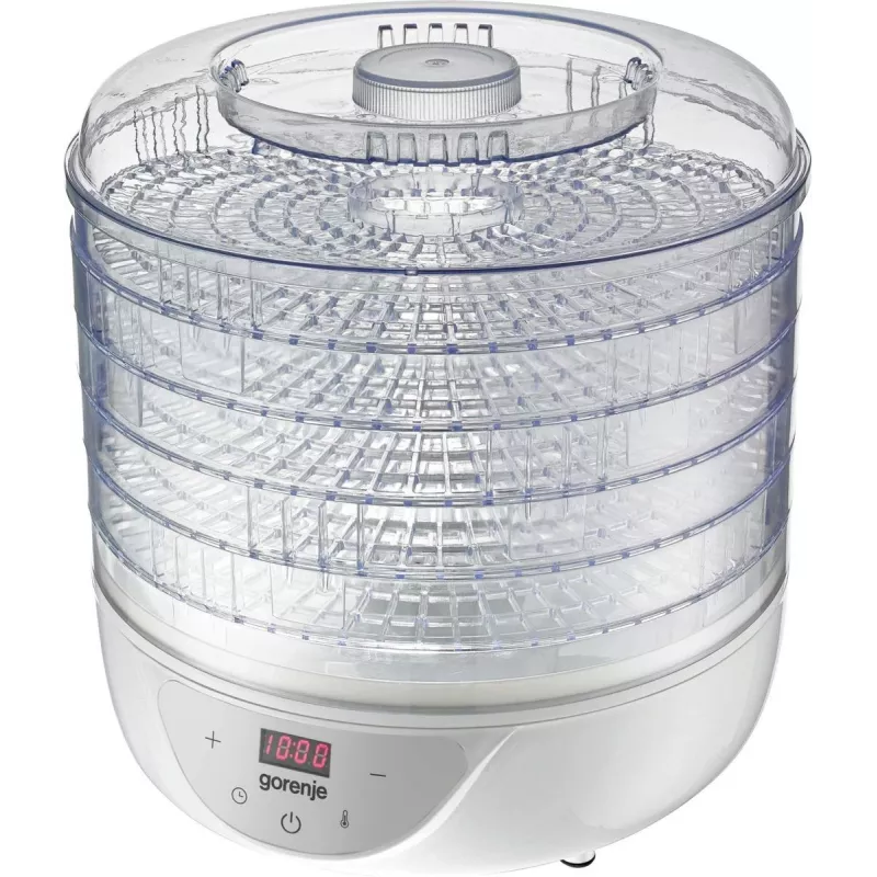 Maisto džiovintuvas Gorenje FDK 24 DW – baltas permatomas, 31 cm grotelės, 240 W, iki 70°C