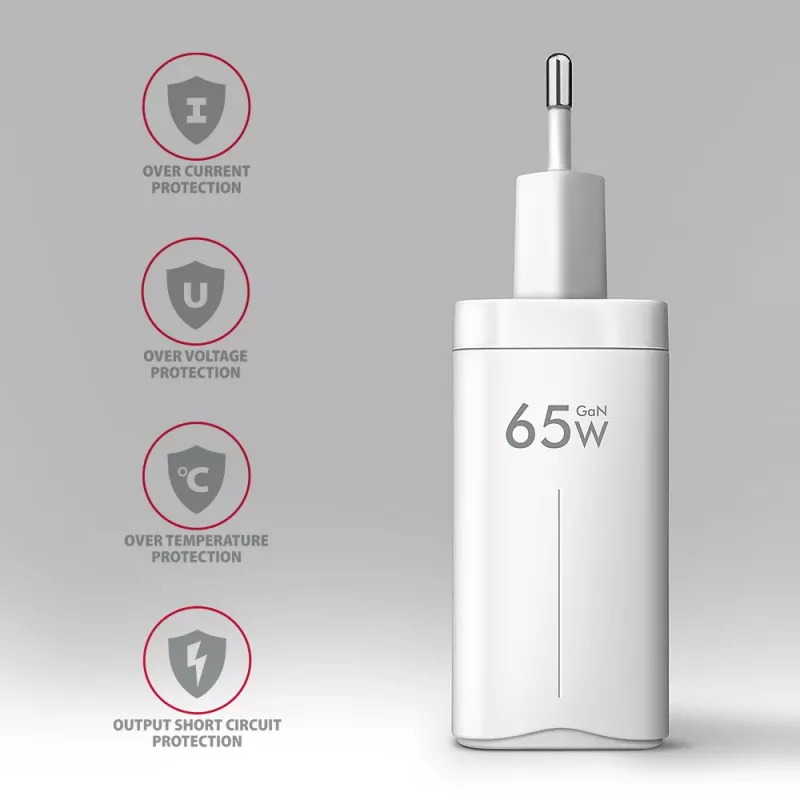 Sieninis įkroviklis Axagon ACU-DPQ65W PD3.0 & QC4+ 3x išėjimai 65W