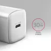 Sieninis įkroviklis Axagon ACU-PD30W 1x QC3.0/AFC/FCP/PD Type-C 30W Baltas