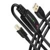 Axagon ADR-210B aktyvus USB 2.0 A-M → B-M jungiamasis kabelis su kartotuvu 10 m