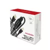 Axagon ADR-210B aktyvus USB 2.0 A-M → B-M jungiamasis kabelis su kartotuvu 10 m