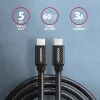 Axagon BUCM3-CM30AB SPEED USB-C <> USB-C 3.2 Gen 1 laidas 3 m
