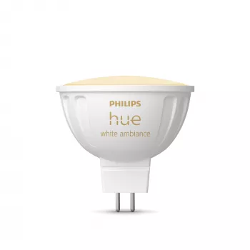 Philips Hue White ambience MR16 – protingas prožektorius, išmanioji lemputė, Bluetooth/Zigbee, balta, LED, GU5.3, MR16