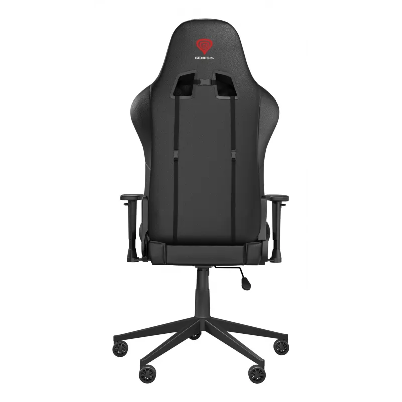 Žaidimų kėdė GENESIS Nitro 440 G2, paminkštinta sėdynė, audinys/dirbtinė oda, pilka/juoda, max 120 kg, reguliuojama atlošas ir 1D porankiai
