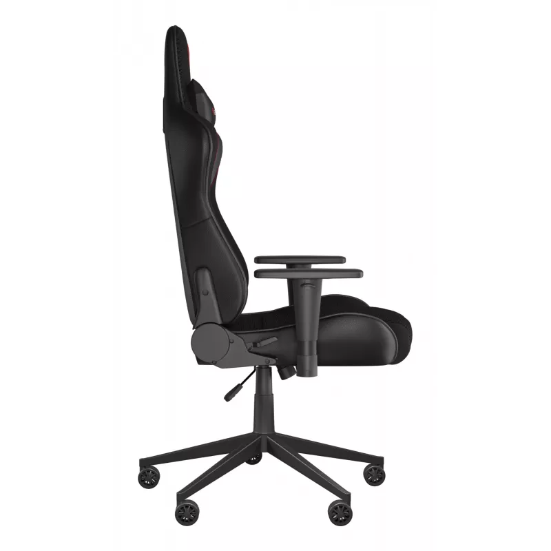 Žaidimų kėdė GENESIS Nitro 440 G2, paminkštinta sėdynė, audinys/dirbtinė oda, pilka/juoda, max 120 kg, reguliuojama atlošas ir 1D porankiai