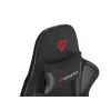 Žaidimų kėdė GENESIS Nitro 440 G2, paminkštinta sėdynė, audinys/dirbtinė oda, pilka/juoda, max 120 kg, reguliuojama atlošas ir 1D porankiai