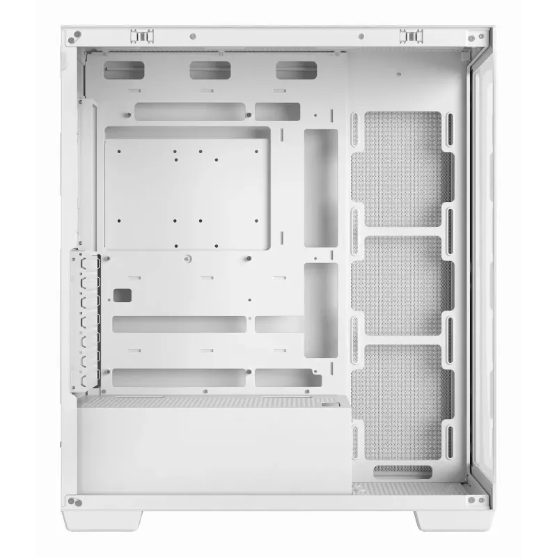 Korpusas DeepCool CG580 WH Baltas — ATX/mATX/ITX, grūdintas stiklas, palaiko 120/140 mm ventiliatorius, 3.5 colio×2, 2.5 colio×3, USB 3.2 Gen1