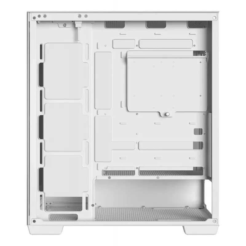 Korpusas DeepCool CG580 WH Baltas — ATX/mATX/ITX, grūdintas stiklas, palaiko 120/140 mm ventiliatorius, 3.5 colio×2, 2.5 colio×3, USB 3.2 Gen1