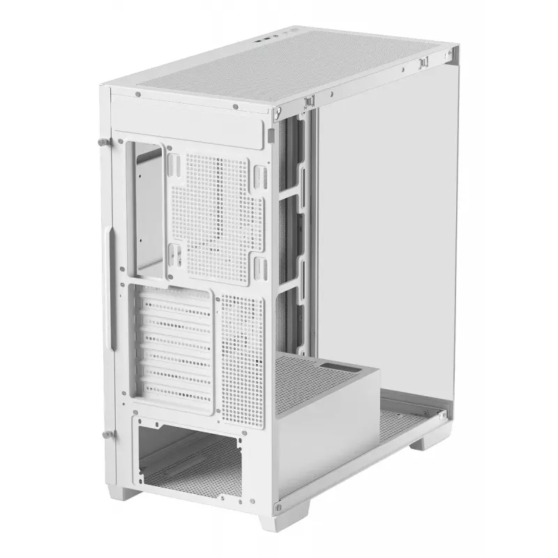 Korpusas DeepCool CG580 WH Baltas — ATX/mATX/ITX, grūdintas stiklas, palaiko 120/140 mm ventiliatorius, 3.5 colio×2, 2.5 colio×3, USB 3.2 Gen1
