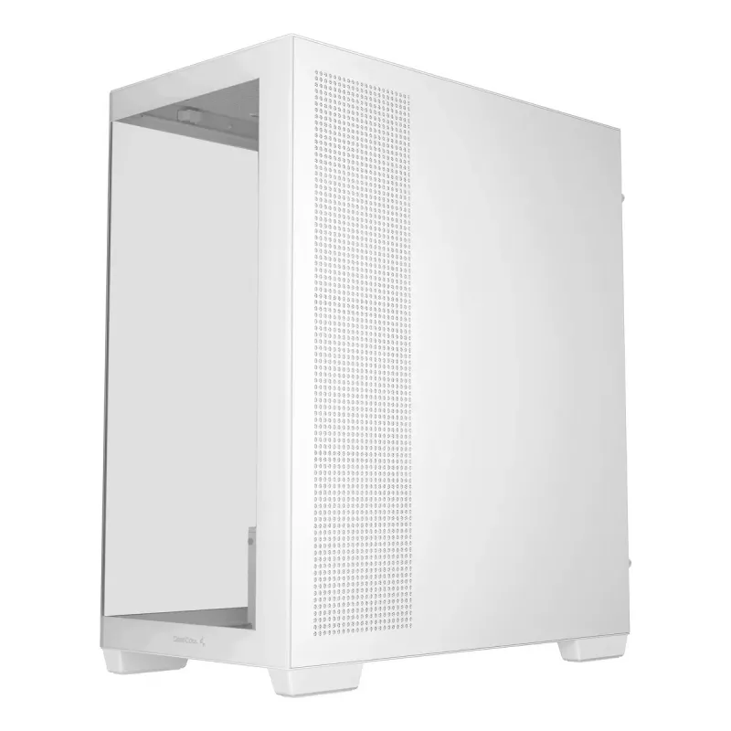 Korpusas DeepCool CG580 WH Baltas — ATX/mATX/ITX, grūdintas stiklas, palaiko 120/140 mm ventiliatorius, 3.5 colio×2, 2.5 colio×3, USB 3.2 Gen1