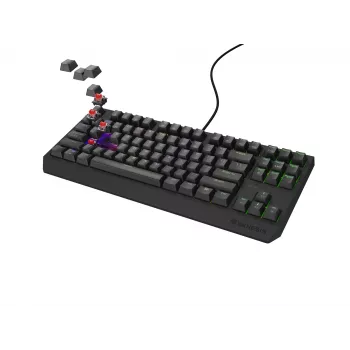 GENESIS Thor 230 TKL klaviatūra žaidimams USB + RF belaidė + Bluetooth QWERTY Juoda