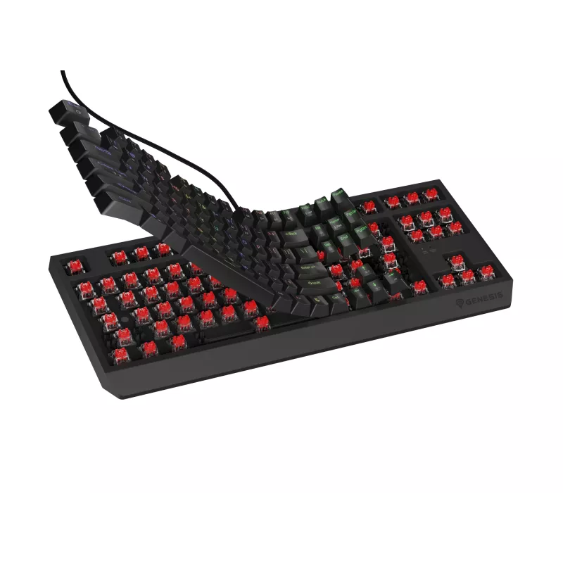 GENESIS Thor 230 TKL klaviatūra žaidimams USB + RF belaidė + Bluetooth QWERTY Juoda