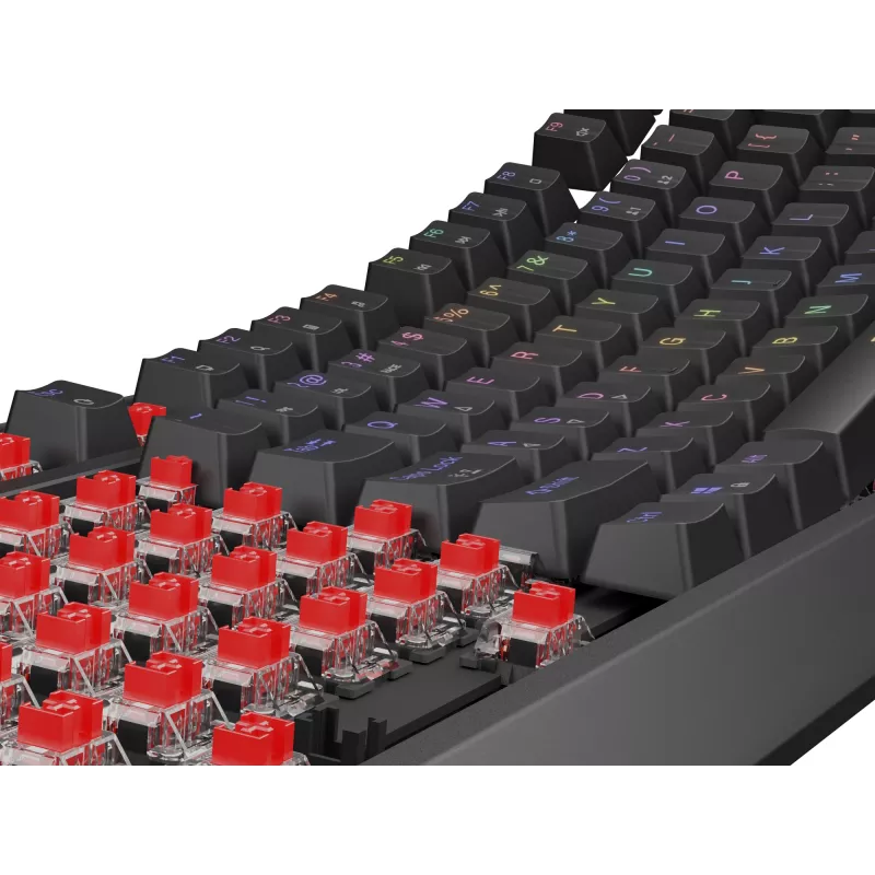 GENESIS Thor 230 TKL klaviatūra žaidimams USB + RF belaidė + Bluetooth QWERTY Juoda