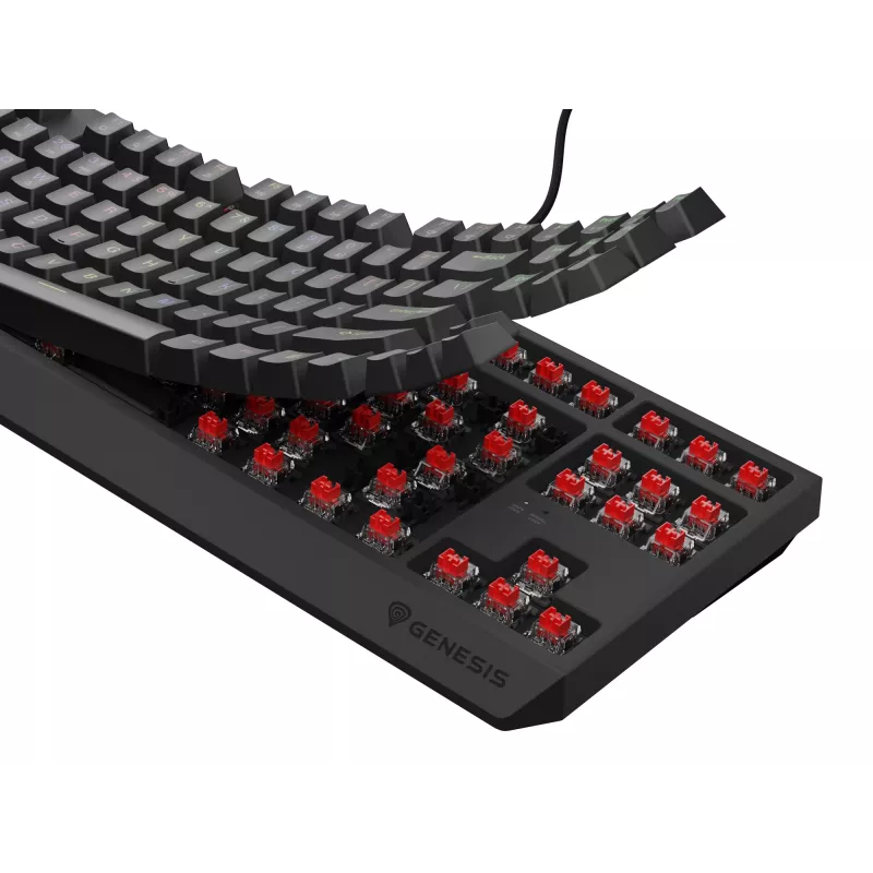 GENESIS Thor 230 TKL klaviatūra žaidimams USB + RF belaidė + Bluetooth QWERTY Juoda