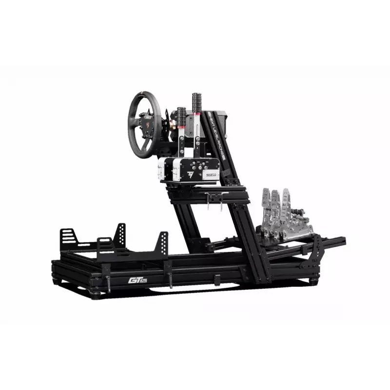 Lenktynių simuliatoriaus rėmas Next Level Racing GTElite Wheel Plate Edition — aliuminio ir plieno vairo bei pedalų montavimo platforma