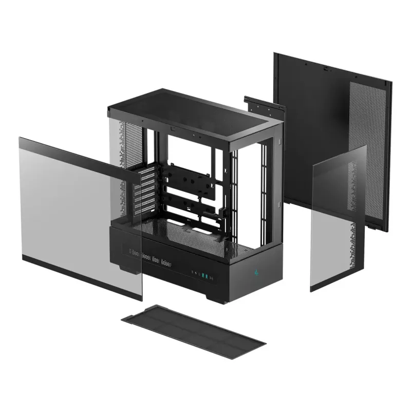 Korpusas DeepCool CH690 DIGITAL Tower Black – ATX/Micro-ATX/Mini-ITX, LCD ekranas, 3x2,5 col. + 1x3,5 col. vietos, iki 450 mm GPU, 182 mm aušintuvui