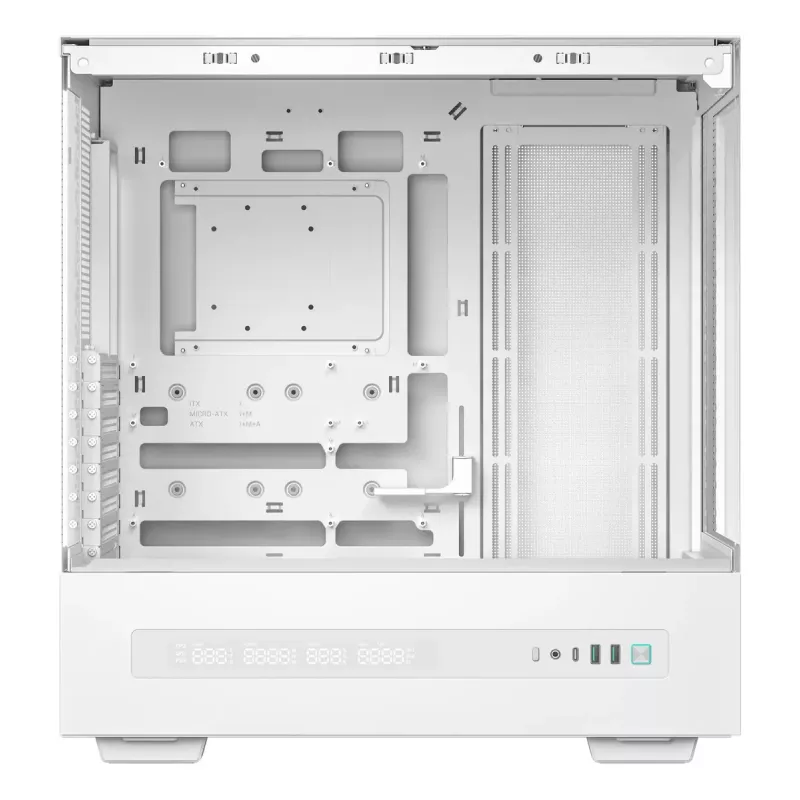 PC korpusas DeepCool CH690 Tower White – ATX/microATX, LCD ekranas, 3x2,5 colio vietos, 1x3,5 colio, GPU iki 450 mm, aušintuvo aukštis 182 mm