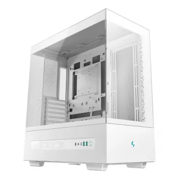 DeepCool CH690 Digital WH R-CH690-WHNNA0D-G-1 Mid Tower kompiuterio korpusas, ATX/micro-ATX/Mini-ITX, 2x grūdintas stiklas, 1x 3,5 colio + 3x 2,5 colio vietos diskams, 8 plėtimo lizdai, be maitinimo bloko, baltas