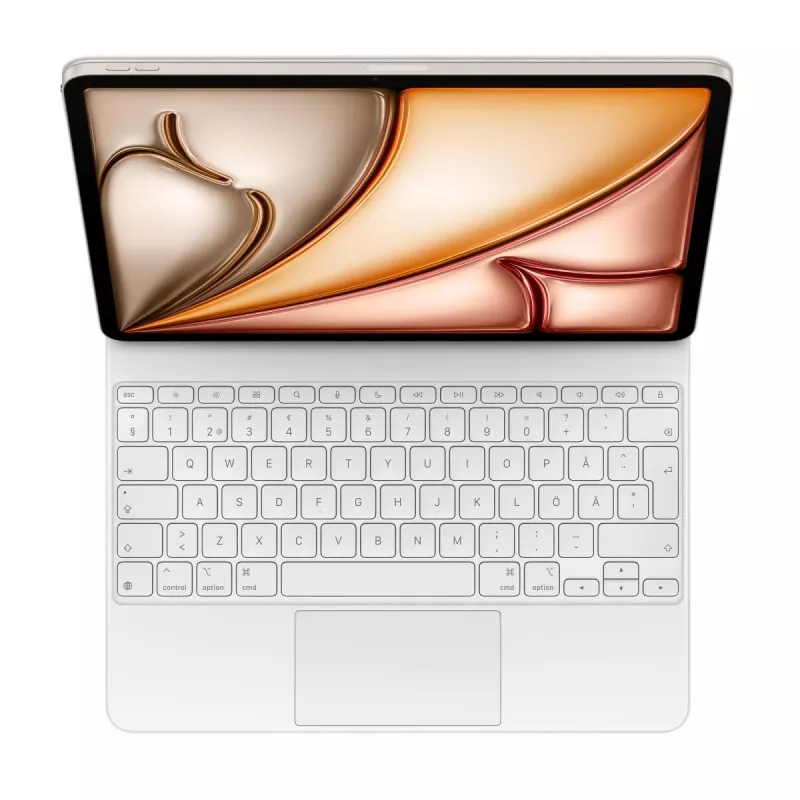 Apple Magic Keyboard QWERTY švediškas Baltas Trackpad iPad Air 13 colių
