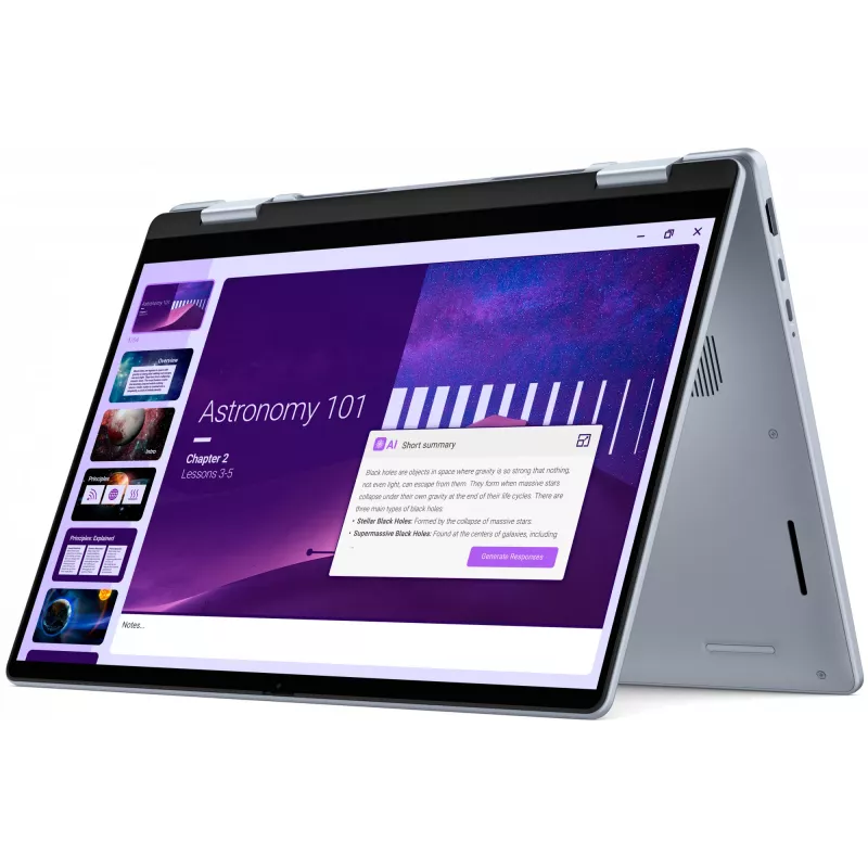 Konvertuojamas nešiojamas kompiuteris Dell 14 Plus 2-in-1 DB04250, 14 colių 1920×1200, Intel Core Ultra 7 256V, 16 GB, 512 GB, Intel Arc, Windows 11 Pro, mėlynas