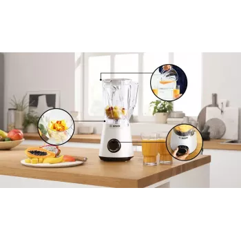 Bosch Serie 4 MMB6141W blenderis 1,5 L stalinis blenderis 1200 W baltas