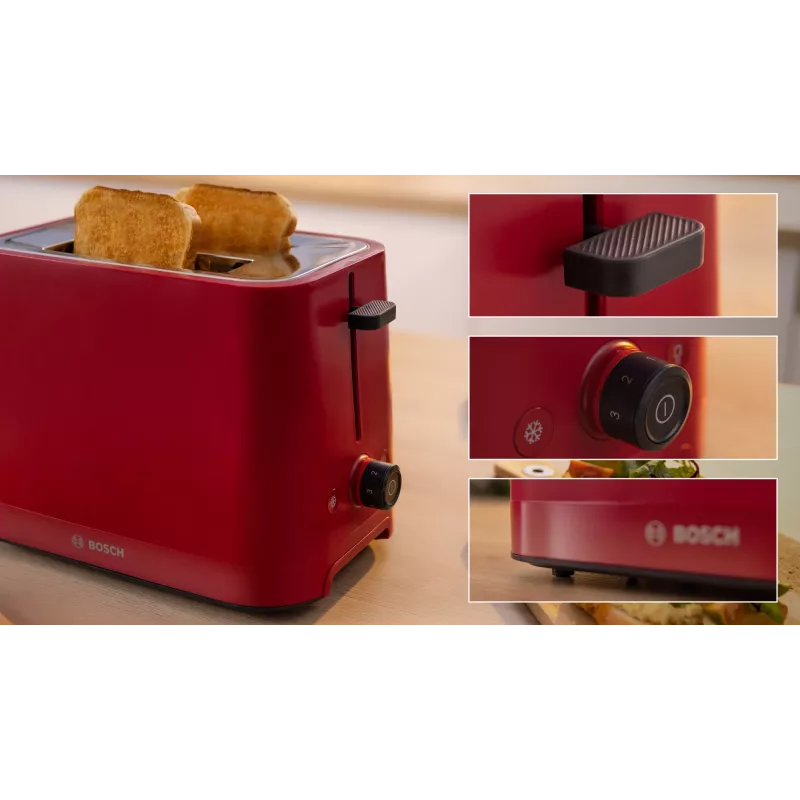Bosch TAT3M124 skrudintuvas 2 griežinėliai 950 W Raudonas