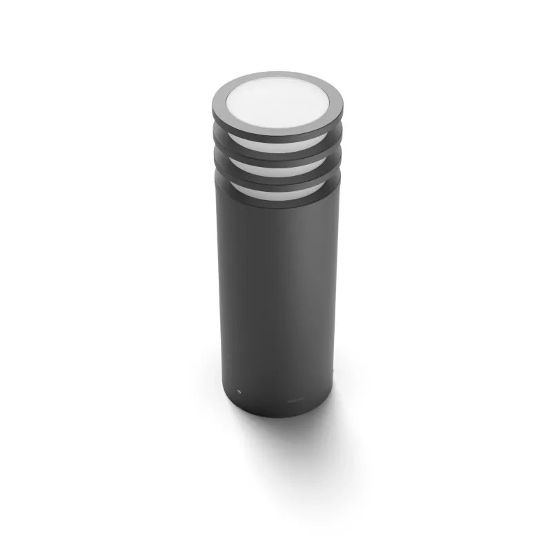 Philips Hue White Lucca lauko pjedestalas, išmanusis stulpelinis šviestuvas, Bluetooth/Zigbee, antracitas, LED, aliuminis, E27