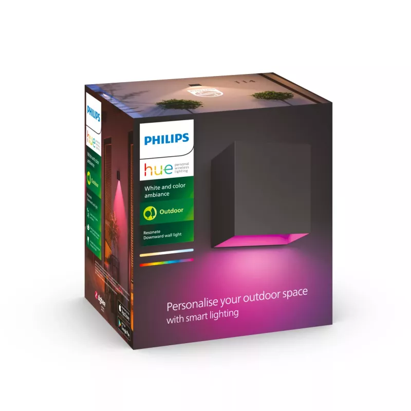 Philips Hue White and Colour Ambience Resonate Downward protinga lauko sieninė šviestuvas