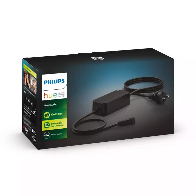 Philips Outdoor 40W maitinimo šaltinis lauko apšvietimui, juodas, plastmasinis, IP67