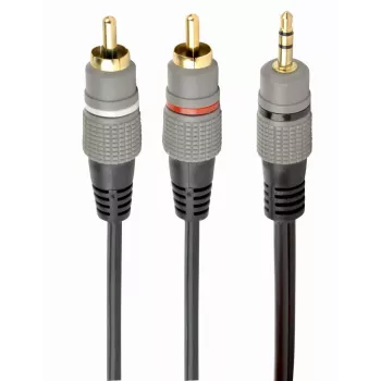 GEMBIRD 3,5 mm stereo į 2xRCA kištukai 1,5 m laidas - paauksuotos jungtys