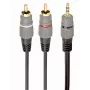 GEMBIRD 3,5 mm stereo į 2xRCA kištukai 1,5 m laidas - paauksuotos jungtys
