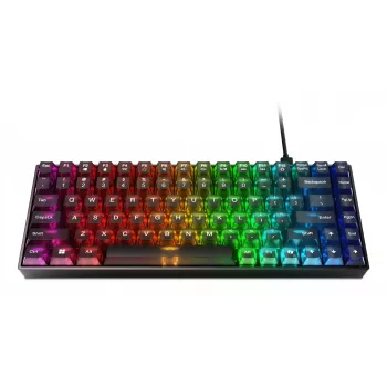 Mechaninė žaidimų klaviatūra Lenovo Legion K510 Mini Pro 75% JAV anglų, 84 klavišai, RGB, USB, 1,8 m laidas, Juoda/Permatoma