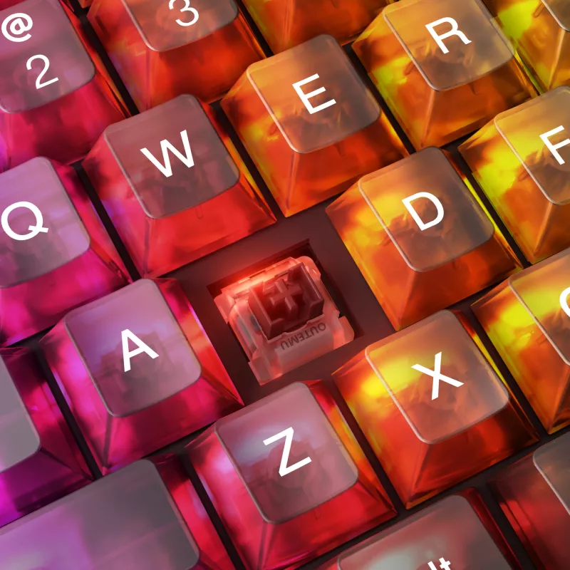 Mechaninė žaidimų klaviatūra Lenovo Legion K510 Mini Pro 75% JAV anglų, 84 klavišai, RGB, USB, 1,8 m laidas, Juoda/Permatoma