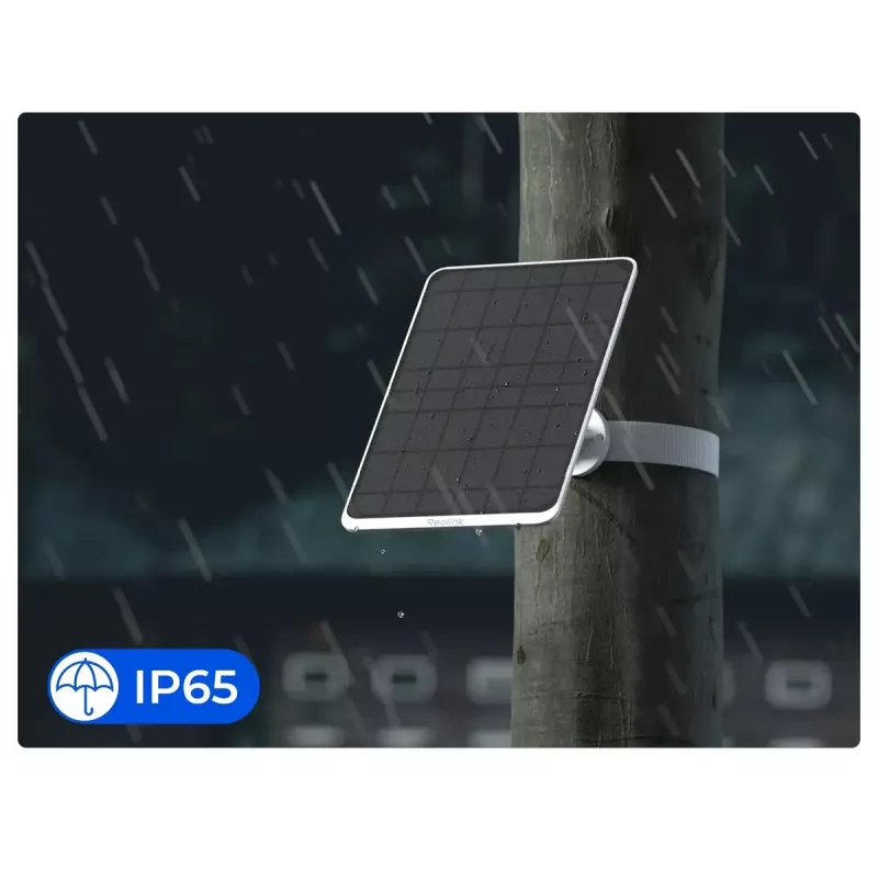 Saulės baterija Reolink SP3-W 12W 6V USB-C IP65 lauko, 360° horizontaliai, 90° vertikaliai, 4 m kabelis, technopolimeras, balta