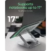 Priekaba nešiojamam kompiuteriui RAIDSONIC IB-NH300-R, aliuminis, sidabrinė, tinka 17 colių (43,2 cm), 360° sukimas, 280×230×550 mm
