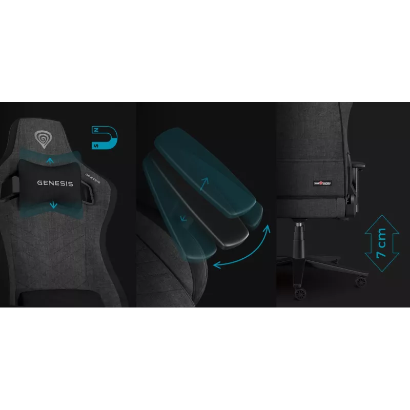 Žaidimų kėdė GENESIS NITRO 660, iki 150 kg, minkšta sėdynė