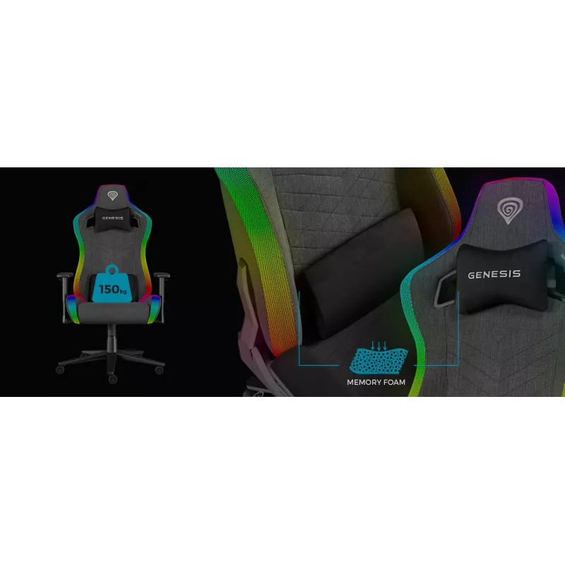Žaidimų kėdė GENESIS TRIT 660 su paminkštinta sėdyne, iki 150 kg