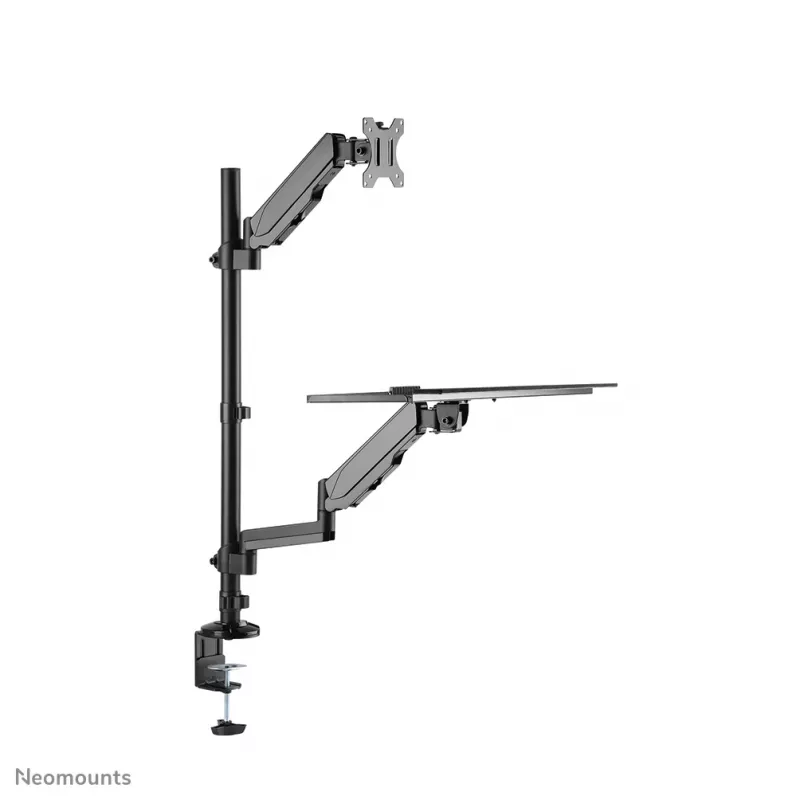 Stalinis sėdimos-stovimos darbo stotelės rinkinys Neomounts DS90-325BL1, 9 kg aukščio reguliavimas