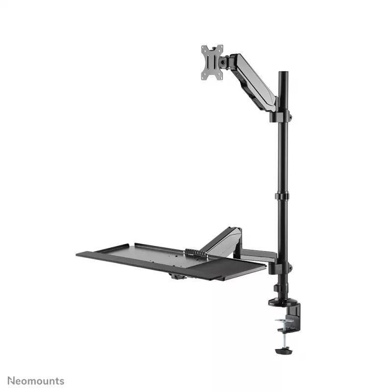 Stalinis sėdimos-stovimos darbo stotelės rinkinys Neomounts DS90-325BL1, 9 kg aukščio reguliavimas