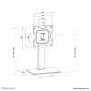 Neomounts DS45-430BL12 televizoriaus stovas 23-43 coliams – pasukamas, 109,2 cm (43 col.), 100 x 100 mm, 200 x 200 mm, -35 - 35°, plienas, juodas