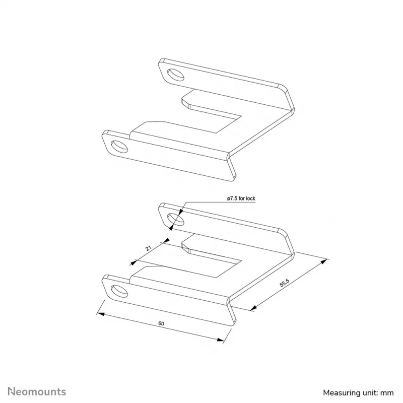 Neomounts ABL-875 Ratų fiksavimo rinkinys vežimėliams (2 vnt.)