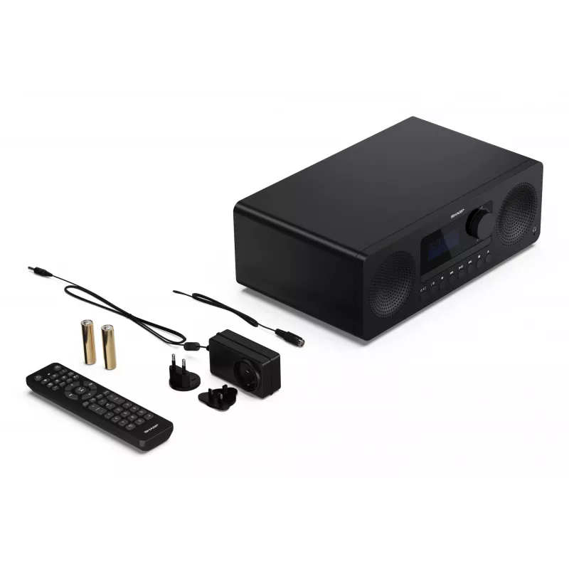 Mikro garso sistema Sharp XL-B720D 30 W, 2 krypčių garsiakalbiai, DAB/DAB+/FM, optinis diskų grotuvas, juoda