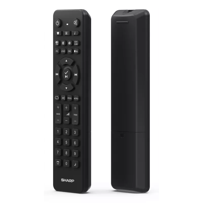 Mikro garso sistema Sharp XL-B720D 30 W, 2 krypčių garsiakalbiai, DAB/DAB+/FM, optinis diskų grotuvas, juoda