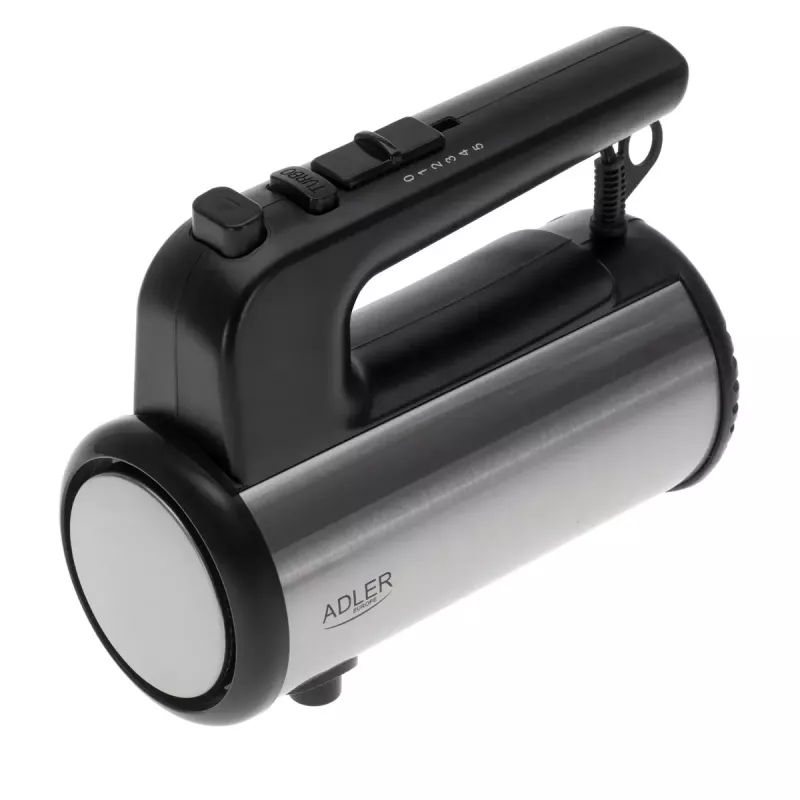 Rankinis plaktuvas Adler AD 4232 — 900 W, 5 greičių + Turbo, nerūdijančio plieno priedai, juodas/sidabrinis